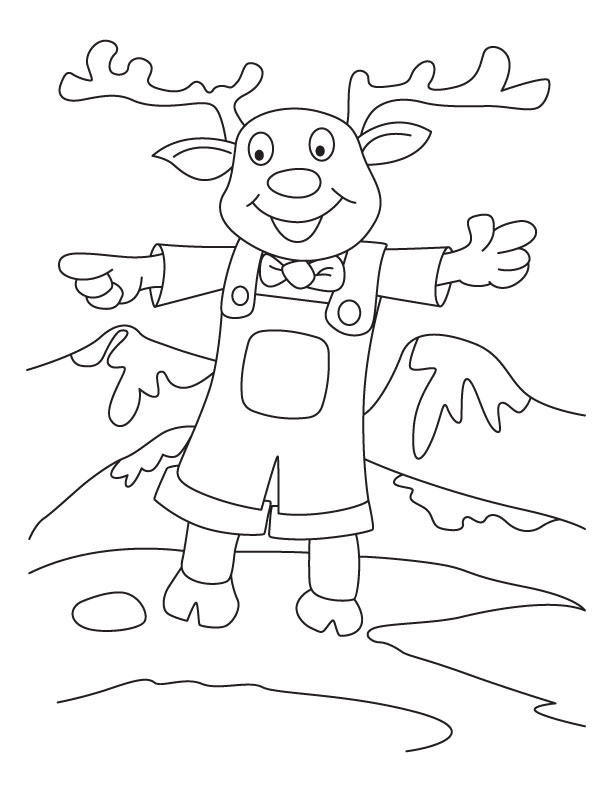 Renifer Kolorowanka - Kreatywna zabawa dla dzieci kolorowanka do druku